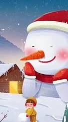 MG可爱雪人下雪视频的预览图